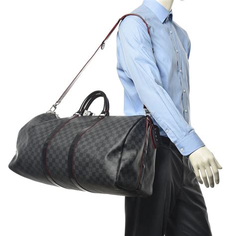 lv damier graphite keepall|Keepall 55 Bandouliere in Damier Graphite Canvas .